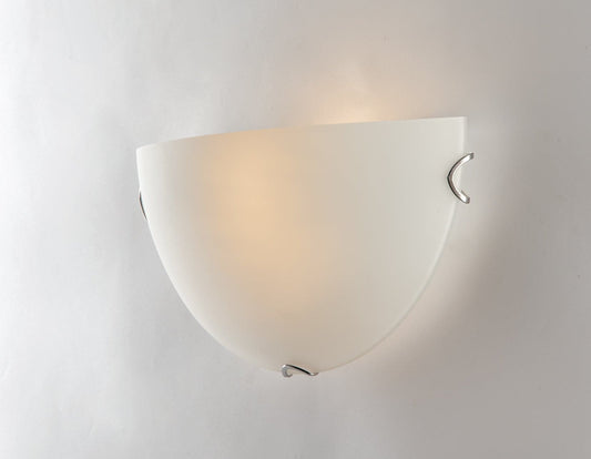15X30 CM WHITE GLASS WALL SCONCE E27=60W