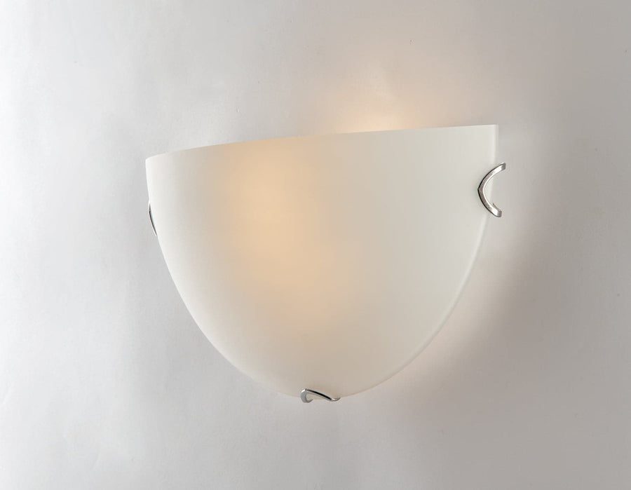 15X30 CM WHITE GLASS WALL SCONCE E27=60W
