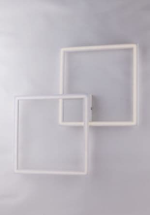 Bricocenter KIRA ALUMINIUM CEILING LIGHT WHITE 35x35CM LED 45W NATURAL LIGHT