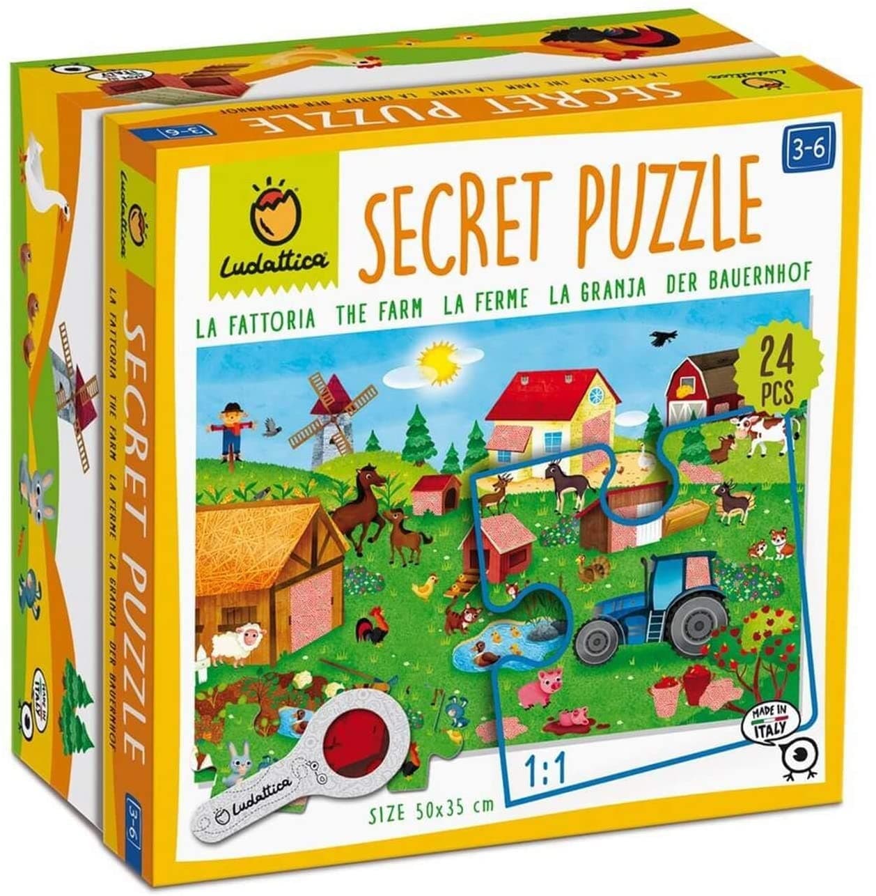 Toys 24 Piece Puzzle - Secret Puzzle: The Farm