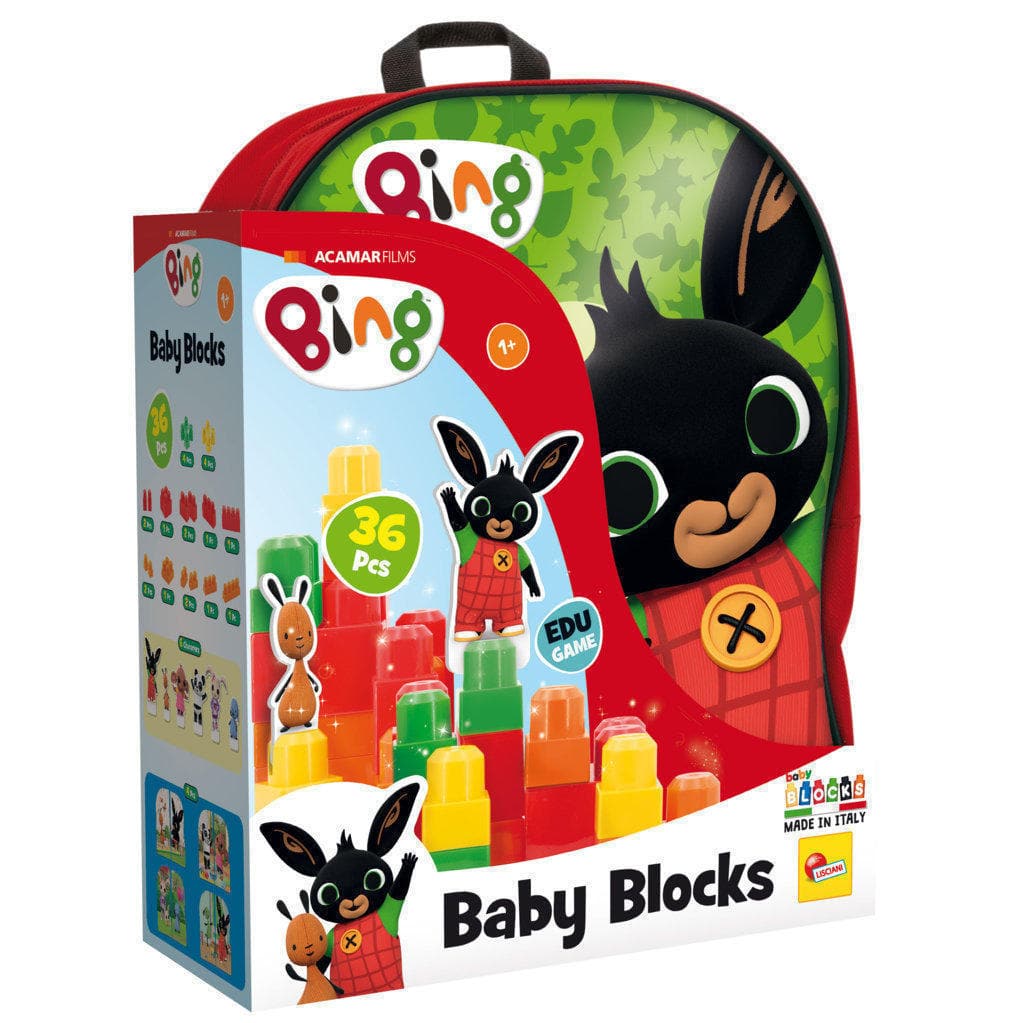 BING BABY BLOCKS RED BACKPACK