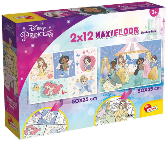 DISNEY PUZZLE MAXIFLOOR 2 x 12 PRINCESS