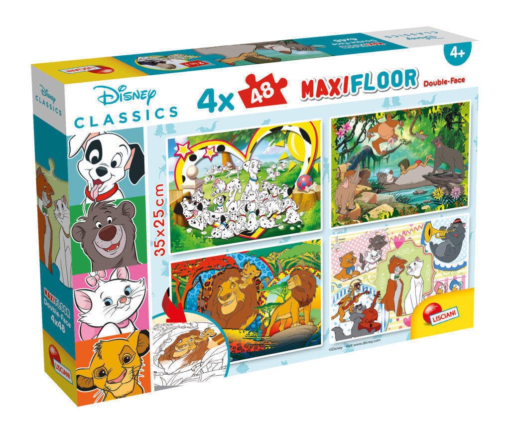 DISNEY PUZZLE MAXIFLOOR 4 X 48 CLASSIC MISTO