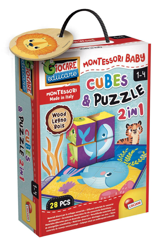 MONTESSORI WOODEN CUBES AND PUZZLES