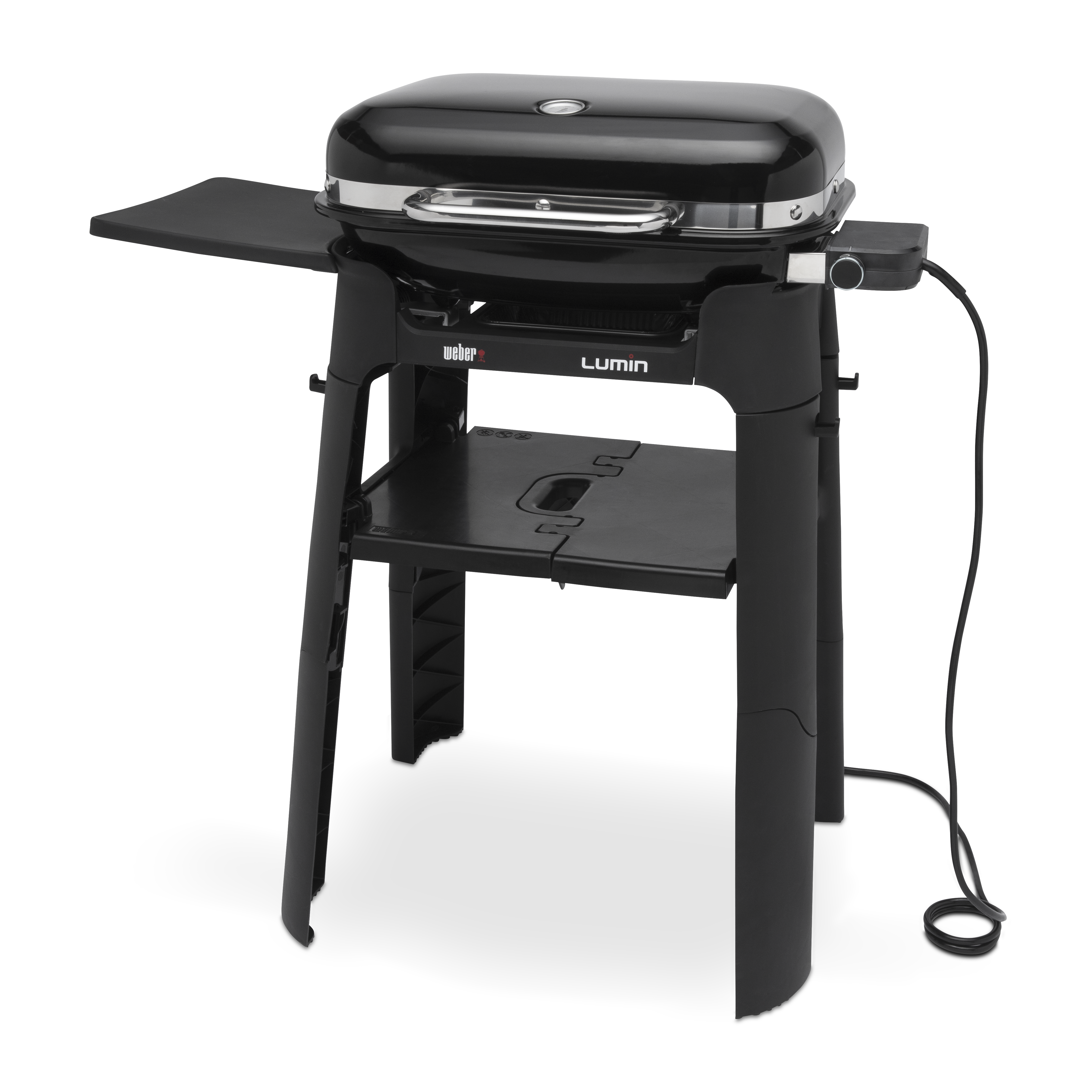 LUMIN BLACK WEBER ELECTRIC BBQ WITH TROLLEY INCLUDED