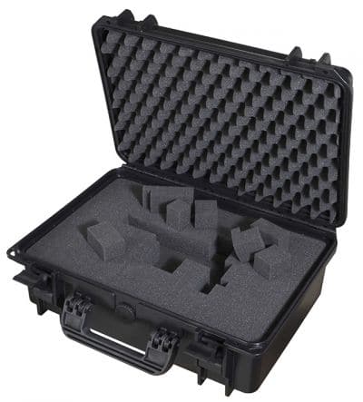 CASE DIMENSIONS 464 X 366 X H 176 MM - WITH CUBED SPONGES