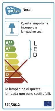 NORAI PLASTIC LAMP WHITE H24 CM LED 3W RGBW IP65 WITH BATTERY - best price from Maltashopper.com BR420005381