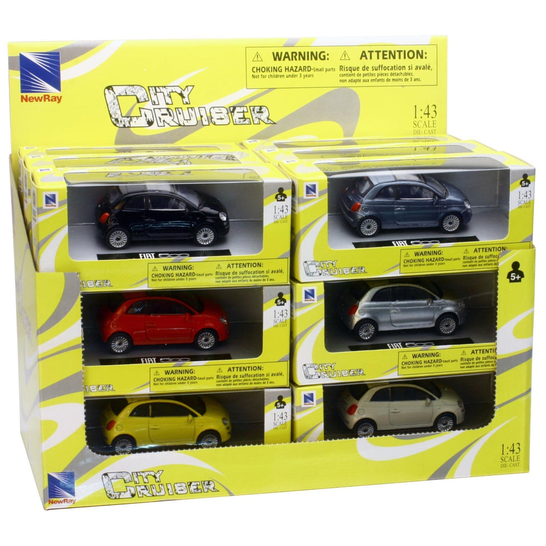 Fiat 500 6 Ass 1:43 Scale (1 Model Randomly Assorted) - best price from Maltashopper.com NWR19587