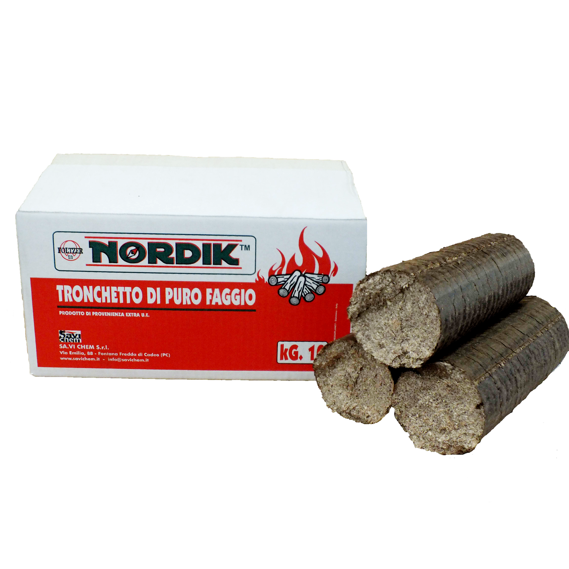 Compressed Beech Wood Logs in boxes of 10kg - best price from Maltashopper.com B10074410