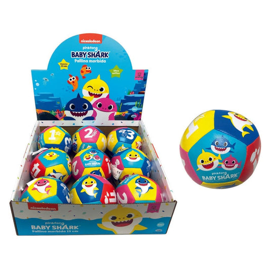 Toys Baby Shark - Baby Ball Ultra Soft 12.7 cm soft ball in eco-leather. Ideal for playing at home.