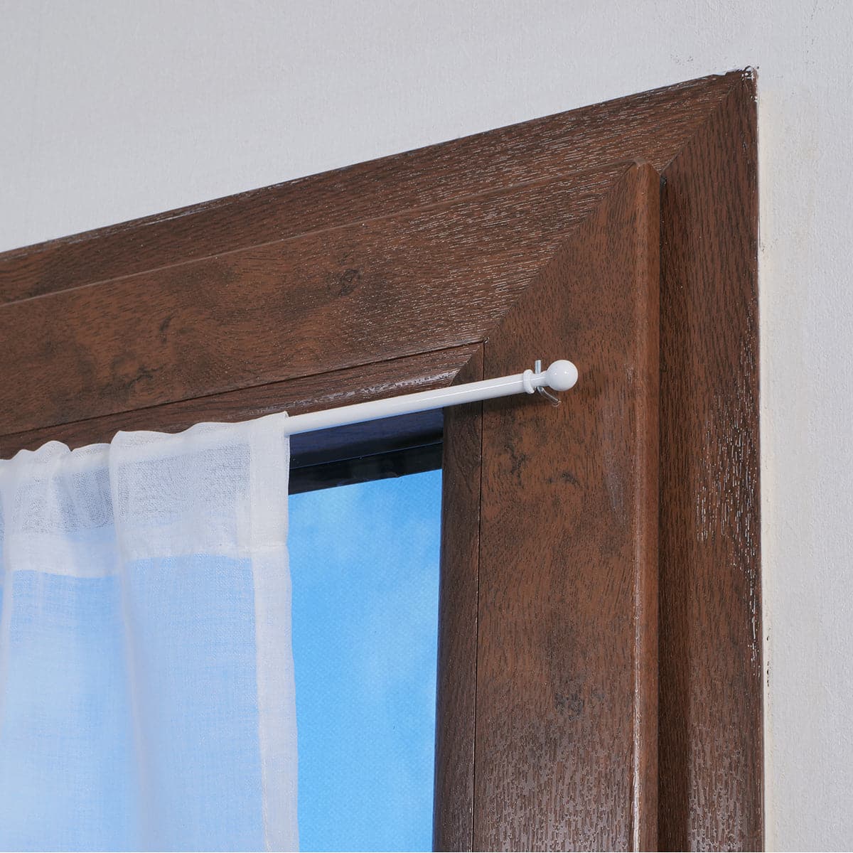 Bricocenter OSLO SCREW CURTAIN ROD EXTENDABLE 30/50 WHITE