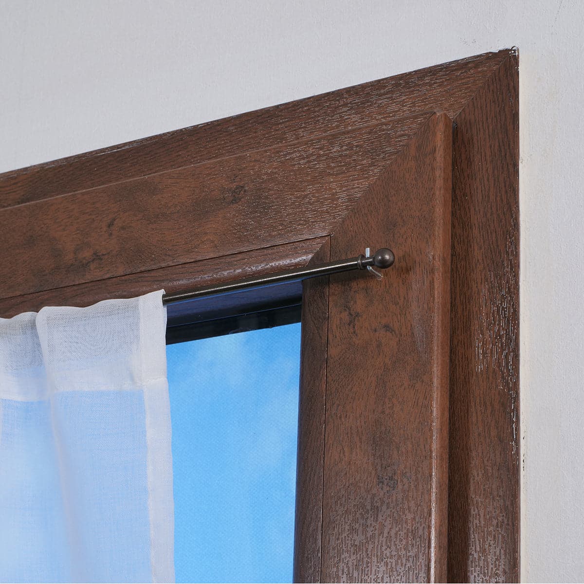 Bricocenter OSLO CURTAIN ROD WITH EXTENSIBLE SCREW 80/110 BRONZE