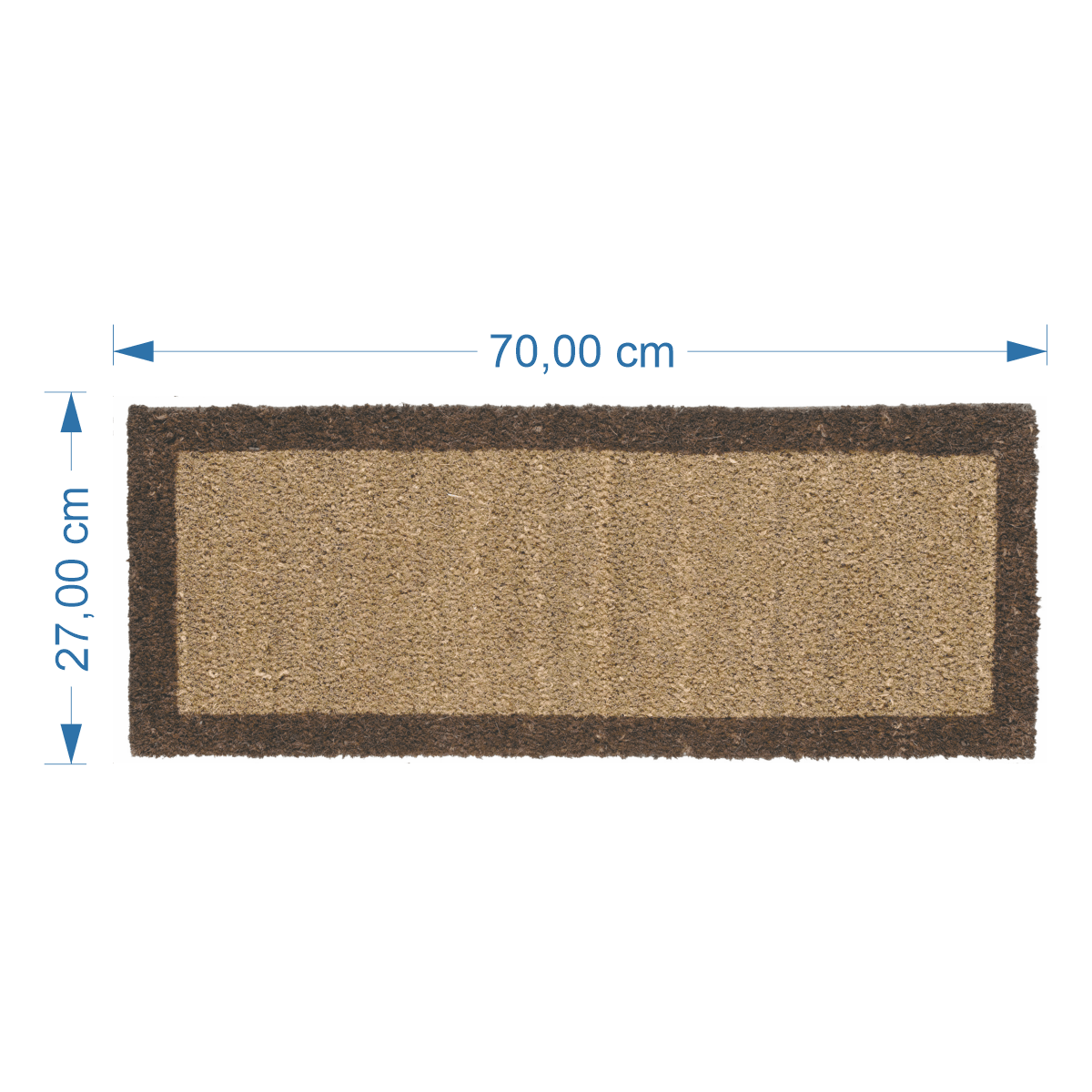 Bricocenter COCONUT DOORMAT WITH BROWN BORDER 25X50CM