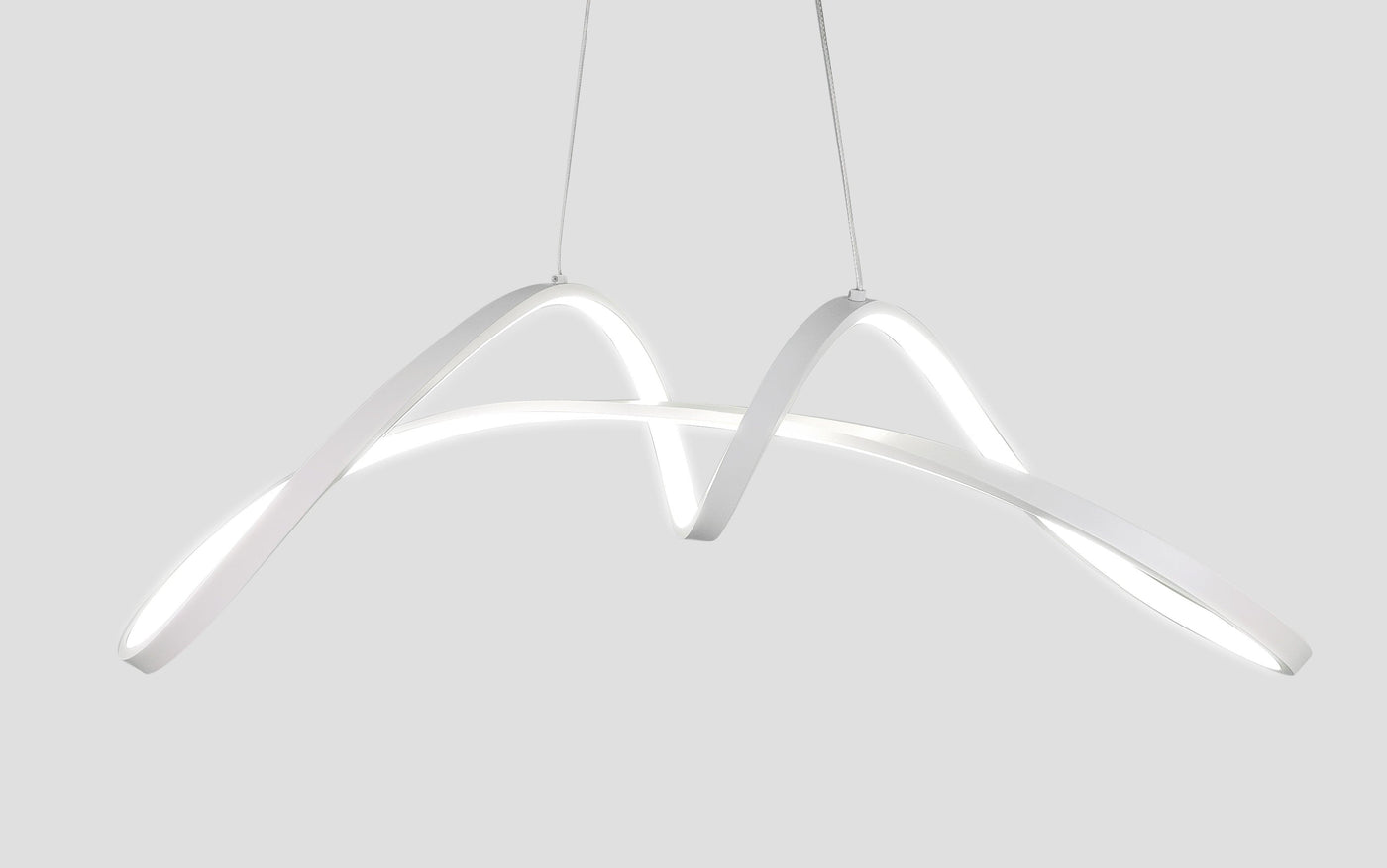 RUBY METAL CHANDELIER WHITE 80X27CMLED 45W NATURAL LIGHT