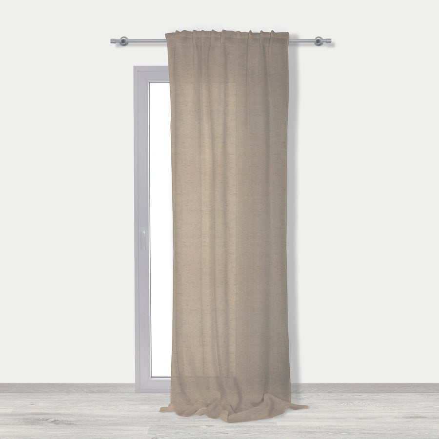 Bricocenter ECRU LILY OPAQUE CURTAIN 135X350 WITH WEBBING AND CONCEALED LOOP
