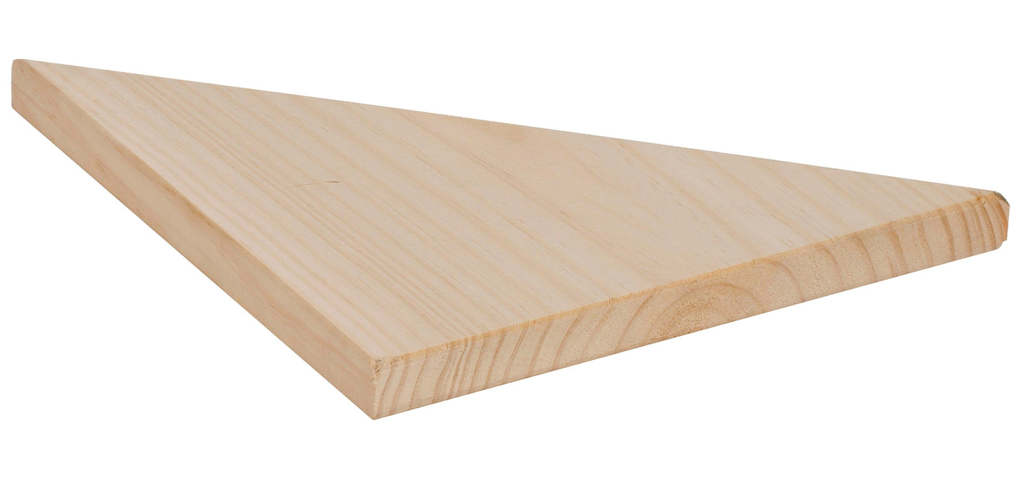 CORNER SHELF SOLID PINE 25X25 CM THICKNESS 22 MM