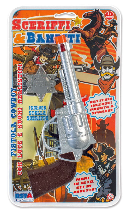 Toys COWBOY GUN SOUND AND LIGHT BATTERY SHOOT