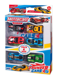 Thunder Cars - Scatola 6 Auto Die Cast