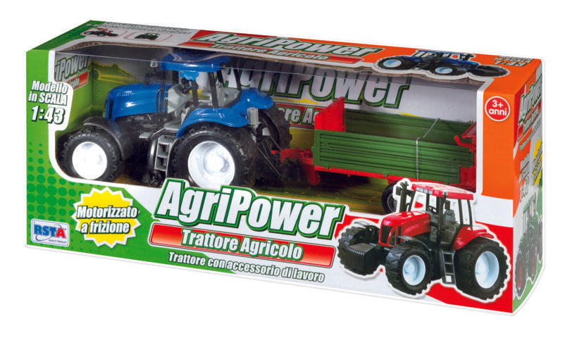 AGRICULTURAL TRACTOR WITH WAGON SC. 1/43 31 CM