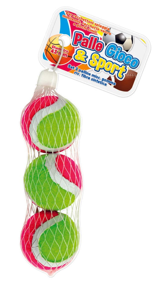 3 MINI TENNIS BALLS 4,5CM NET