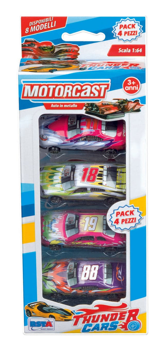 MOTORCAST THUNDERCARS 4 PEZZI SC 1:64