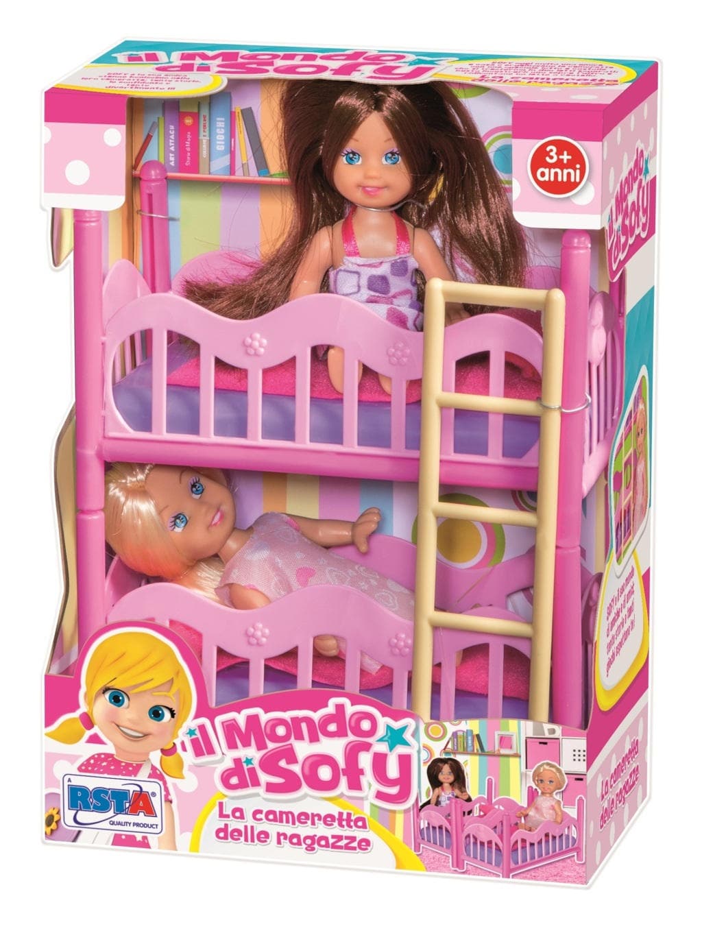 THE WORLD OF SOFY BEDROOM BUNK BEDS 2 DOLLS