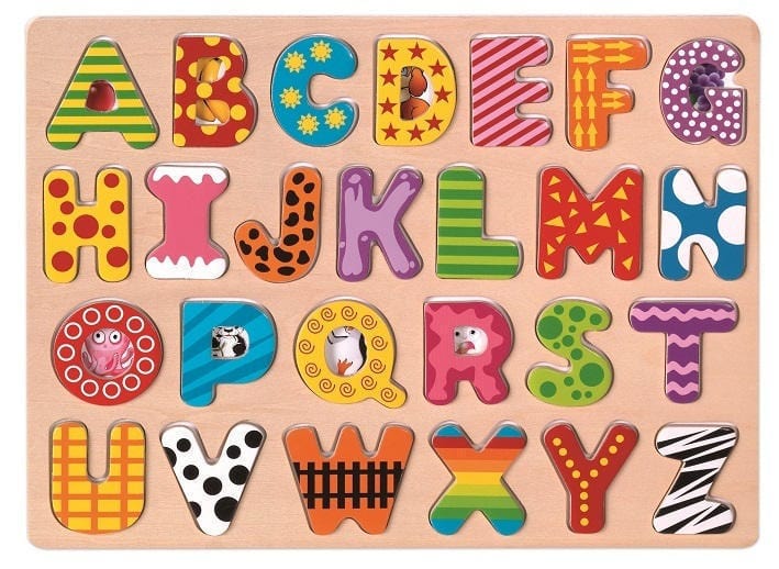 Toys WOODEN PUZZLE ALPHABET 30X22X0,8 CM