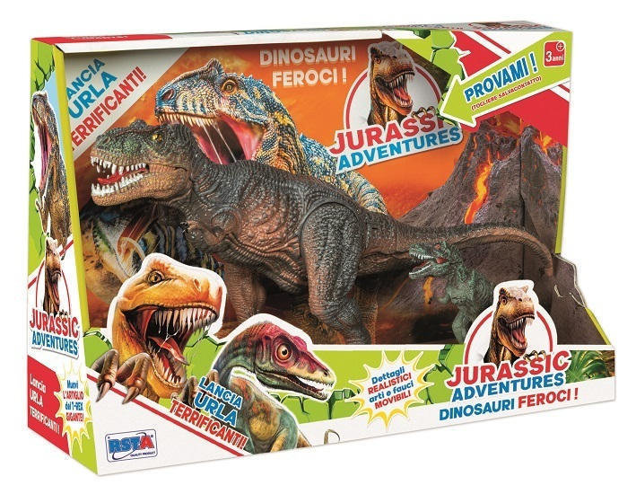 PLAYSET JURASSIC ADVENTURES 1 GRANDE+1 BABY VOCE