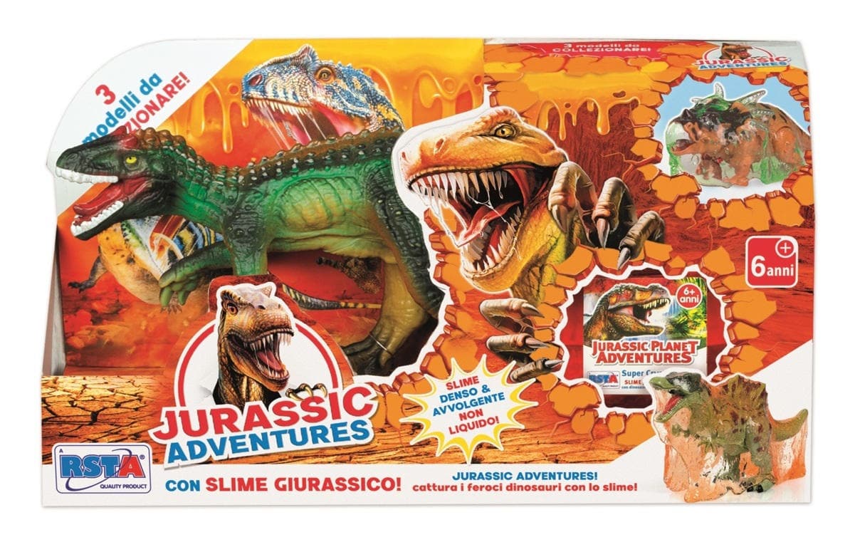 JURASSIC ADVENTURES DINO + SLIME 3 ASS.JAR 150 GR.