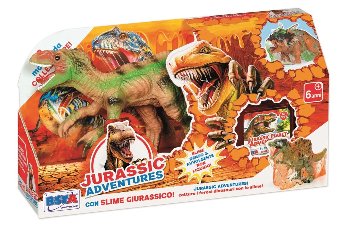 JURASSIC ADVENTURES DINO + SLIME 3 ASS.JAR 150 GR.