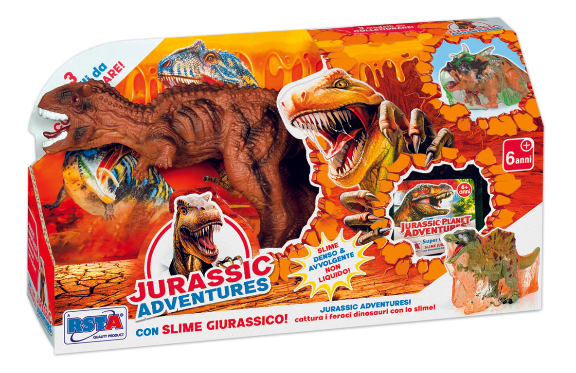 JURASSIC ADVENTURES DINO + SLIME 3 ASS.JAR 150 GR.