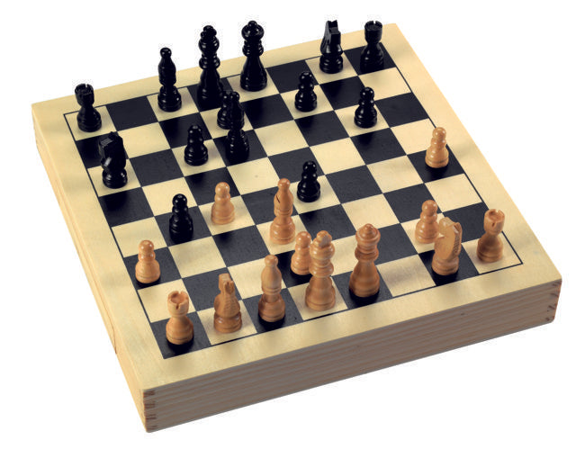 Wooden Checkers And Tic Tac Toe Chess 29 X 29 Cm - best price from Maltashopper.com RST8223