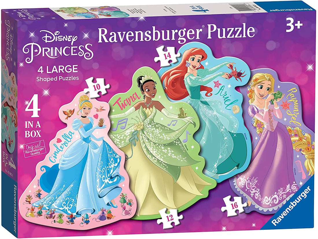 4 in 1 Shaped Puzzles - Disney Princesses