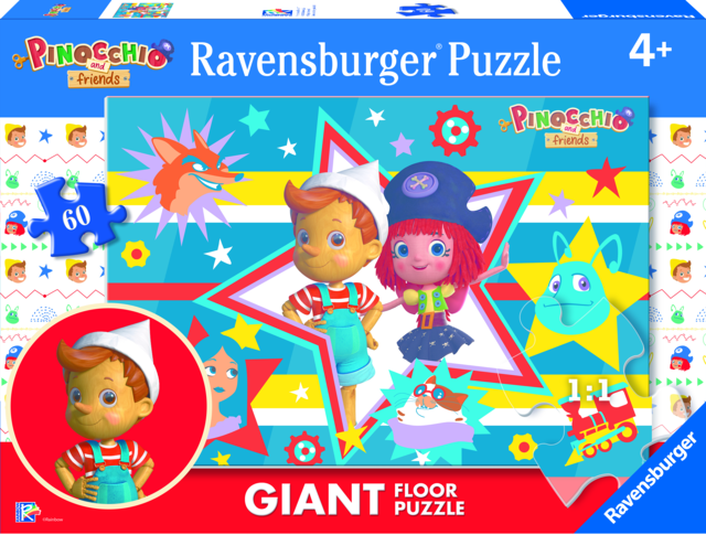 Giant 60 Piece Puzzle - Pinocchio & Friends