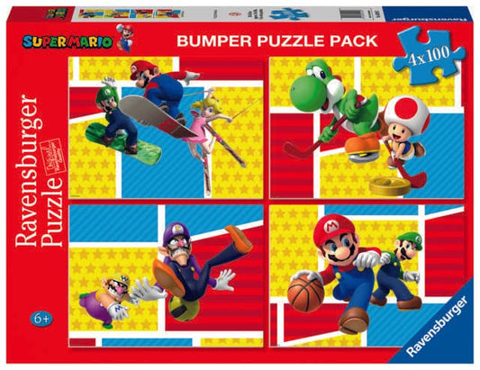 4 100 Piece Puzzles - Super Mario