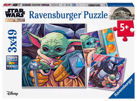 3 49 Piece Puzzles - The Mandalorian: Baby Yoda