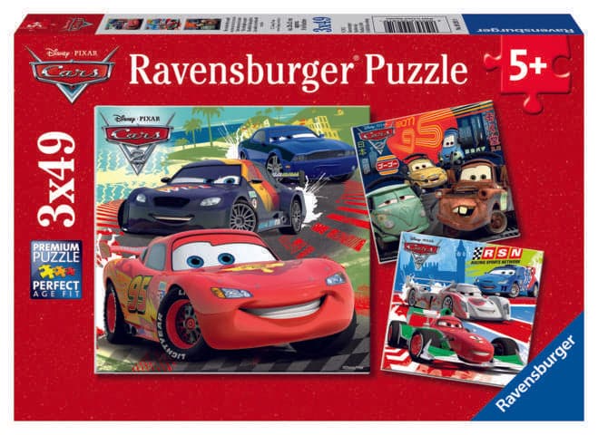 3 49 Piece Puzzles - Cars 2: Around the World