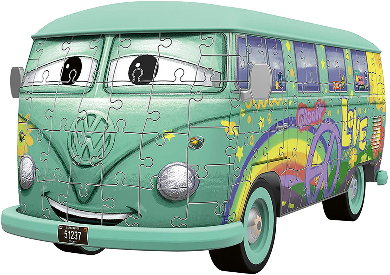 Toys 184 Piece 3D Puzzle - Cars: Fillmore, Volkswagen Van