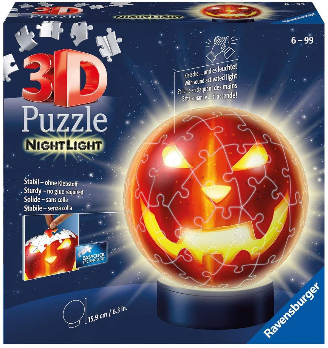 3D Puzzle - Nightlight: Halloween Pumpkin