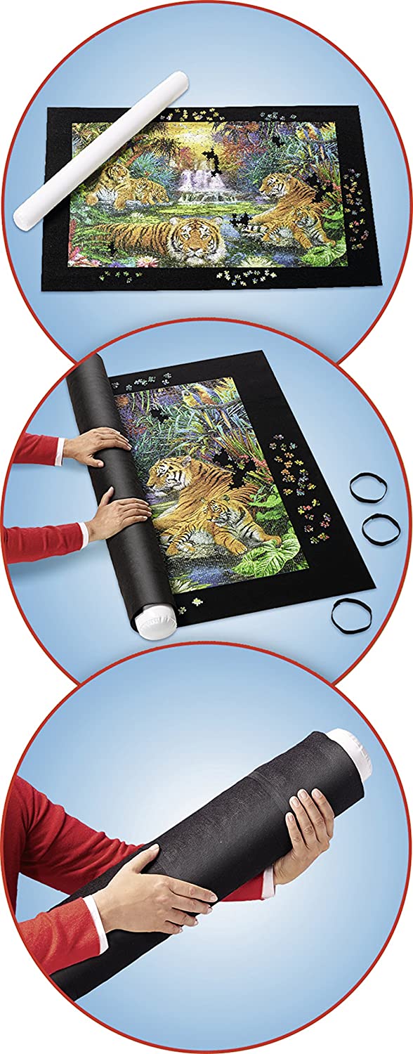 Roll-up puzzle mat from 1000 to 3000 pieces