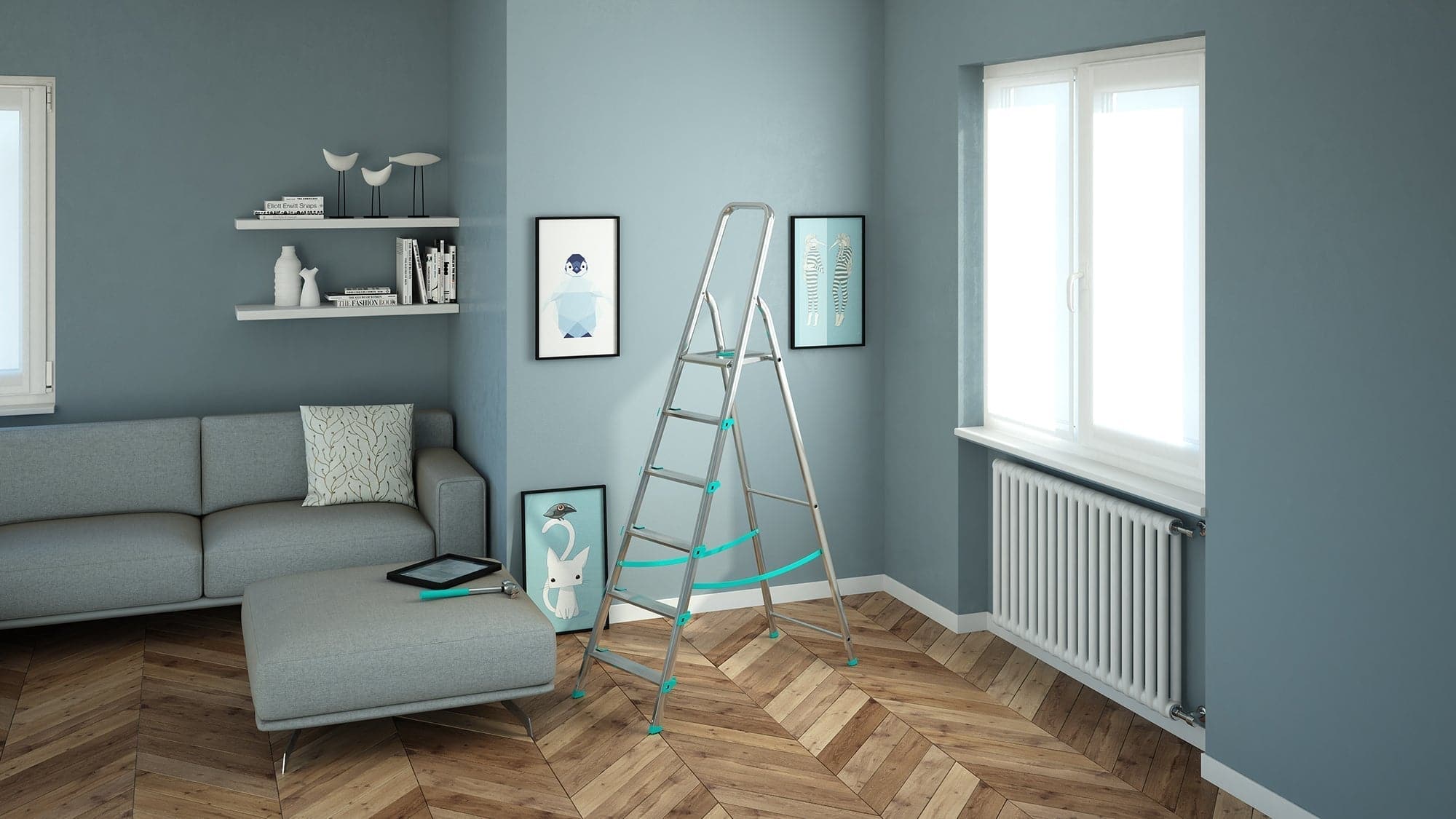 DRAGONFLY LADDER 6 ALUMINIUM STEPS ALUMINIUM FRAME 40X24 - best price from Maltashopper.com BR450002726