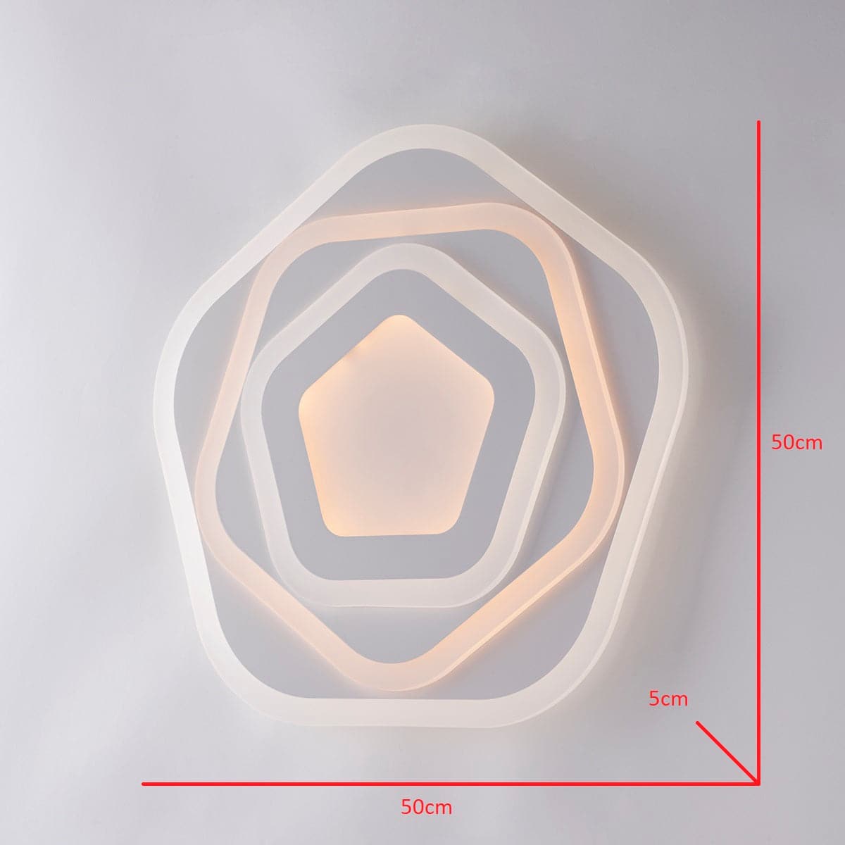 SARAH ALUMINIUM CEILING LAMP WHITE D50 CM LED 104W LED CCT