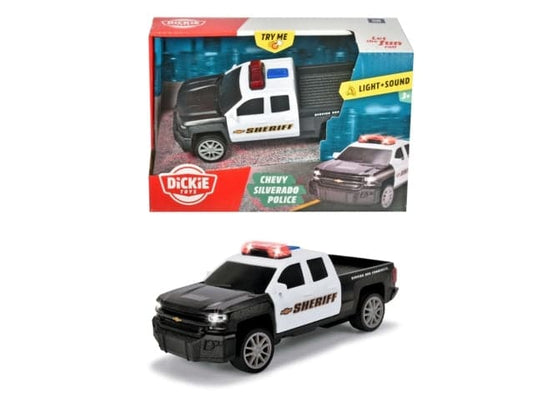 Chevy Silverado Police in 1:32 scale, 15 cm with lights and sounds