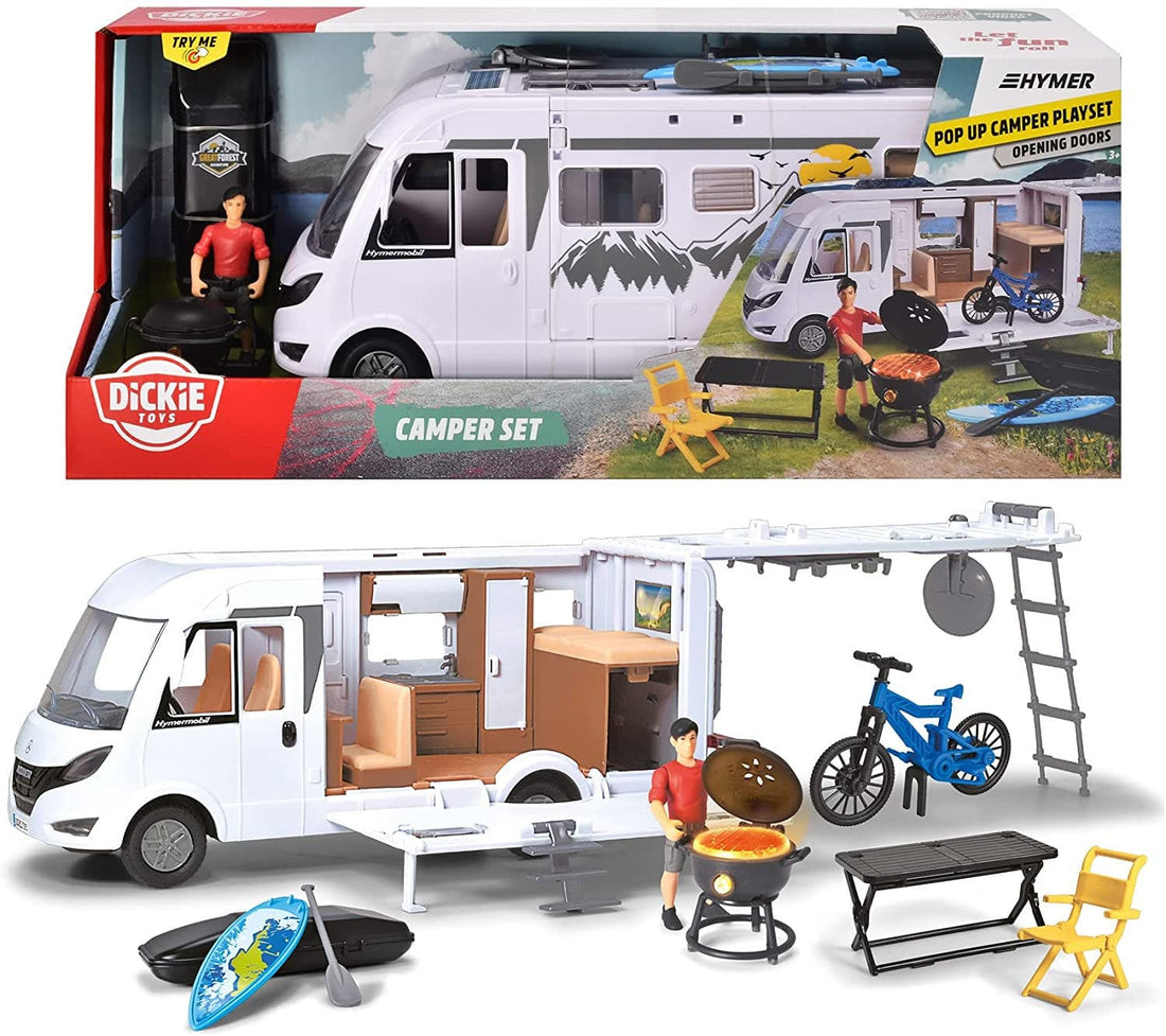 Dickie - Hymer Camper Set 1:24 Scale with Character and Accessories