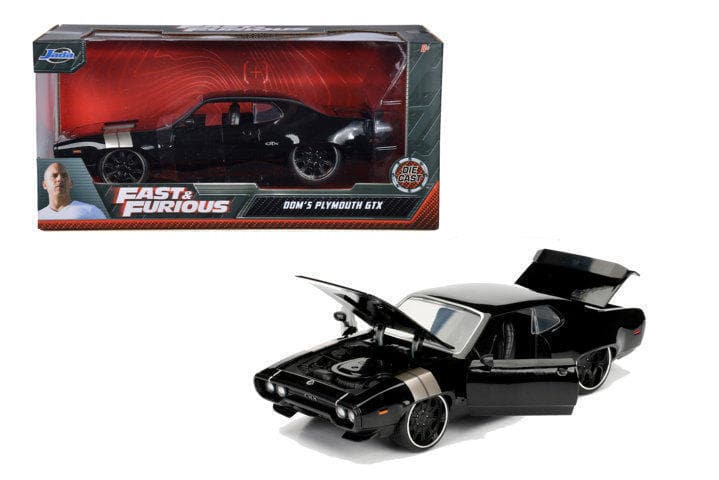 Fast&Furious FF8 1972 Plymouth GTX 1:24 scale die-cast, freewheeling, opening parts