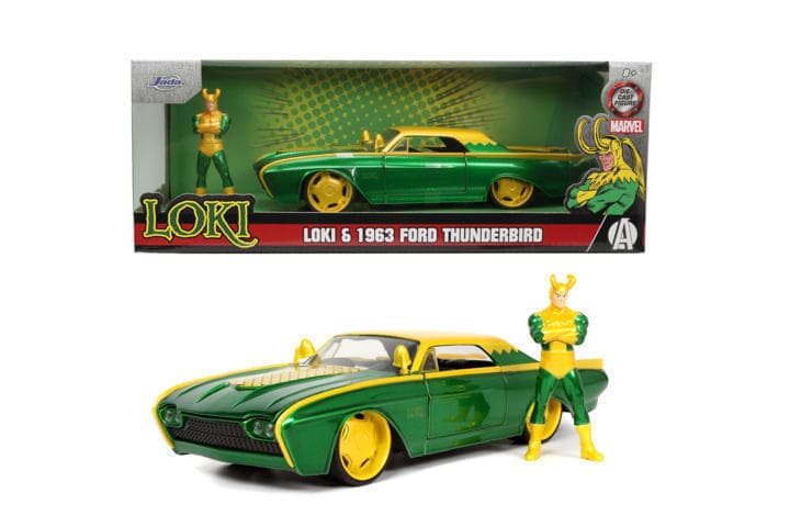 Toys Marvel Loki Ford Thunderbird 1:24 scale die-castcon figure