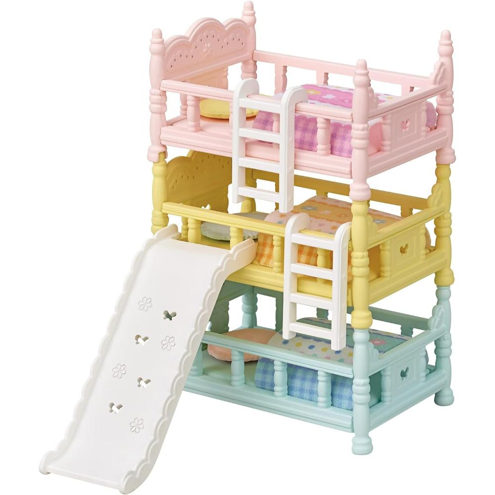 Triple colored bunk bed