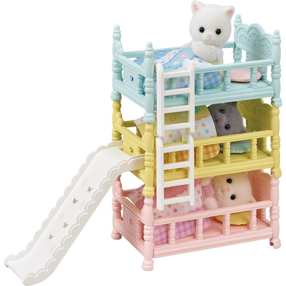 Triple colored bunk bed