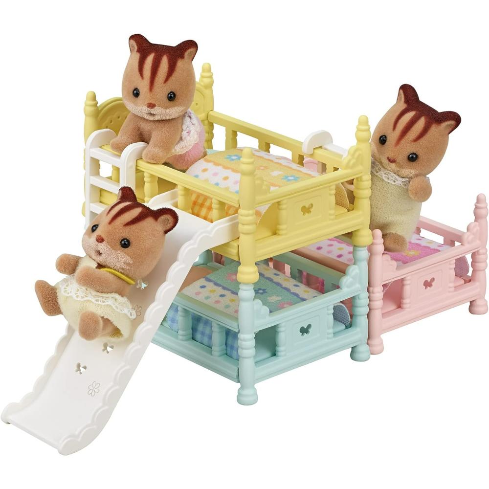 Triple colored bunk bed