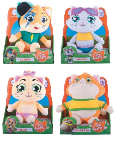 Toys 44 Plush Cats cm. 20 Including song - 6 asst